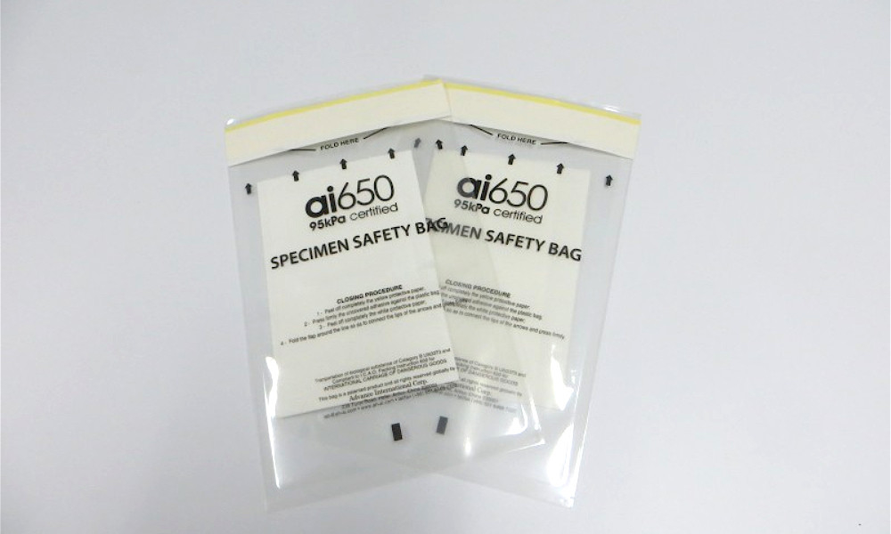 Generic Biohazard 標本バッグ 実験室用粘着ポーチバッグ 50 パック