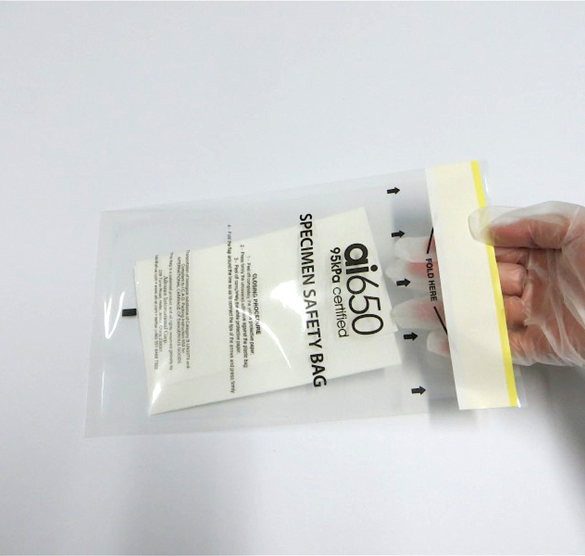 Generic Biohazard 標本バッグ 実験室用粘着ポーチバッグ 50 パック