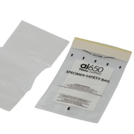 95kpa実験室のプラスチック ジッパー ロックのBiohazardの標本の輸送は3つ/2layersを袋に入れる