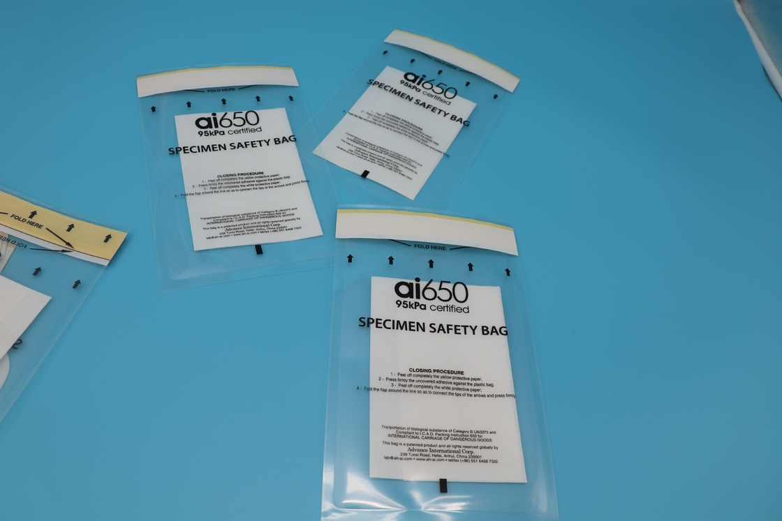 AIC 耐熱 透明 150mm X 240mm 95kPa 液体標本輸送用標本袋