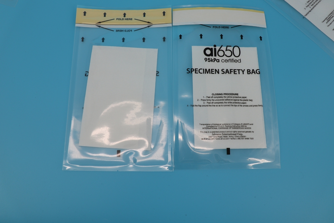 AI650 消毒サンプル 医療用バイオハザード袋 標本 輸送袋 文書袋 プラスチックシップバッグ