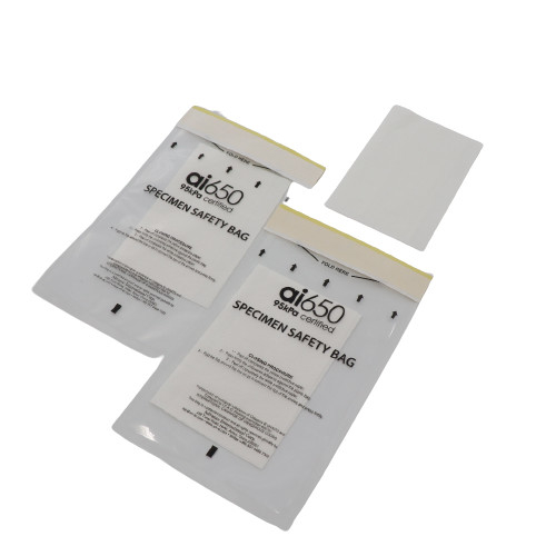 リサイクル可能なPE プラスチック  Zip Lock バイオハザード ラボサンプル バッグ サイド ガセット タイプ 家事用