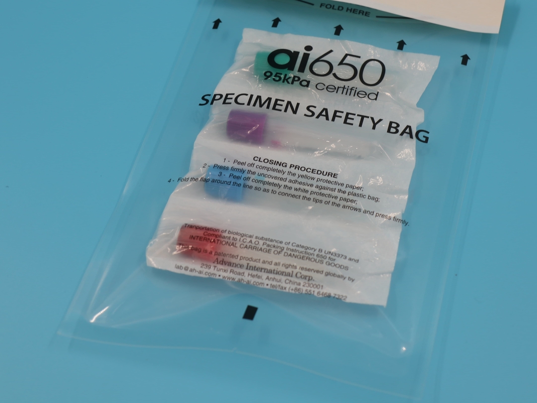 実験室用生物危険品サンプル袋 シープ PPとPEプラスチック 廃棄物および化学工業用