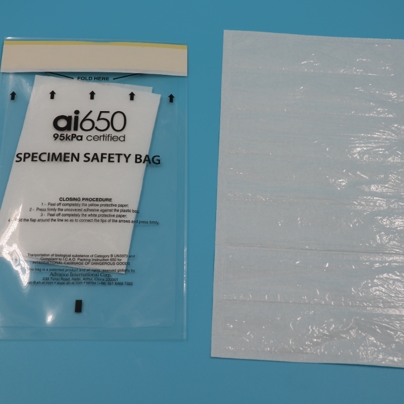 実験室での使用に最適な検体吸収スリーブ。安全性を考慮したマルチスロットポーチオプション。