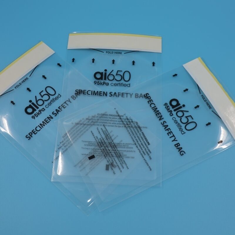 95 kPa 認定バイオハザード輸送バッグ - 生物学的および感染性検体用トリプルシール、UN2814 & IATA 準拠
