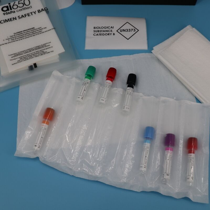 95kPa Pressure Sample Transport Bags - For Safe Biological/Infectious Material Shipping, Biohazard Labeled