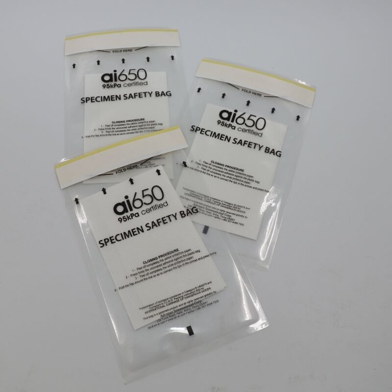 生物物質カテゴリーB準拠 95kPa漏れ防止検体輸送バッグ