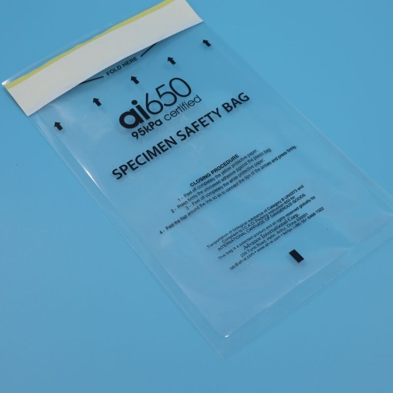 95kPa Specimen Transport Bags With Absorbent Pad Biohazard Sample Bags For Medical Laboratory Use Secure Closure For Safe Transport Of Diagnostic Specimens