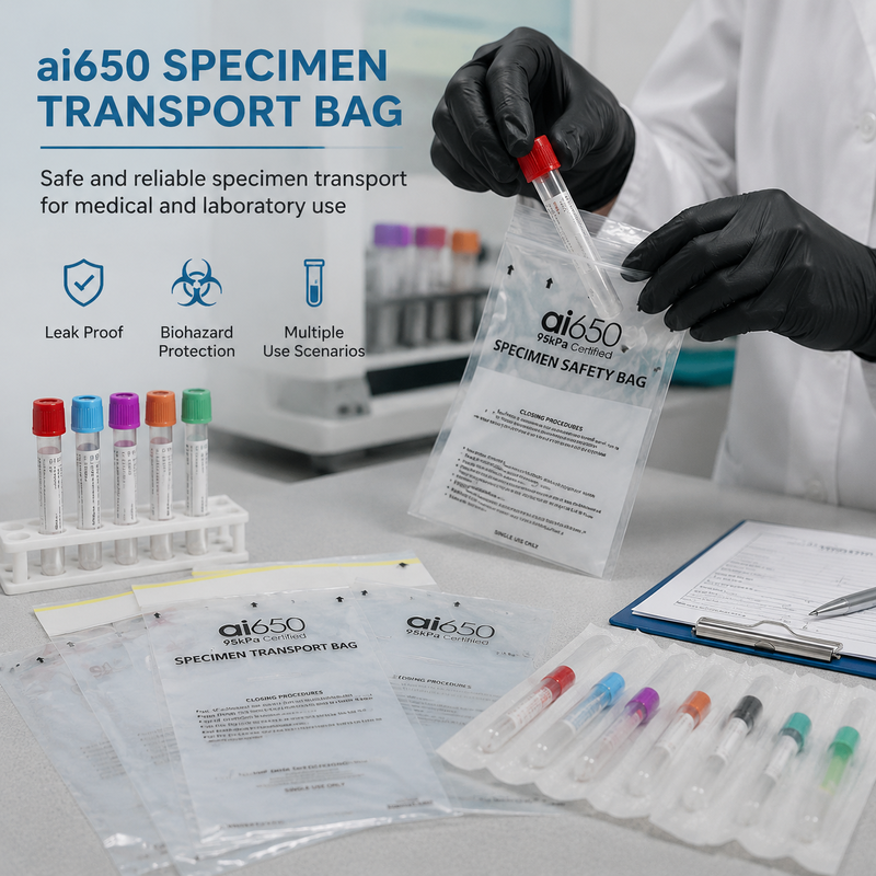 High Absorbency 7 Slotted Absorbent Pocket Sleeve For Medical & Lab Supplies 95kPa Transport Bag Compatible