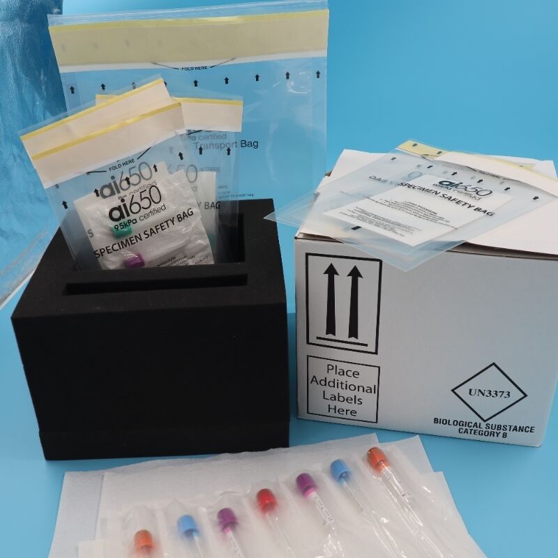7 Bay / 2 Bay 95kPa Absorbent Pocket With White Sample Pad Disposable Absorbent Pouch For Specimen Transport And Spill Containment