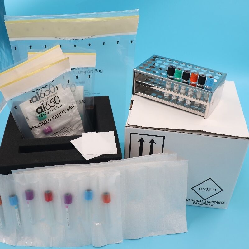 95kpa Disposable Absorbent Pad And Pouch 2 Bay & 7 Bay Absorbent Pocket For UN3373 Biological Specimen Packaging And Safe Transport