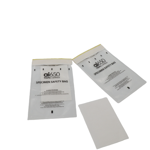Disposable Clinical Specimen Absorbent Pocket, Lab Supplies Absorbent Pocket for Specimen Tube Packaging, Sample Transport & Biomedical Use