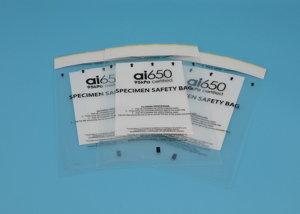 輸送のために使用される95 KPaのバイオハザードの標本袋バイオハザードの標本のパッキング袋
